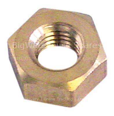 Nut thread M10 H 8mm WS 17 brass DIN/ISO DIN 934 / ISO 4032/8673