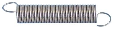 Tension spring ø 14mm total length 80mm wire gauge ø 1,1mm