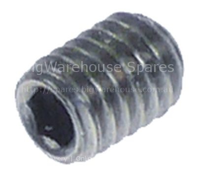 Grub screw thread M6 L 8mm stainless steel DIN 914/ISO 4027 WS 3