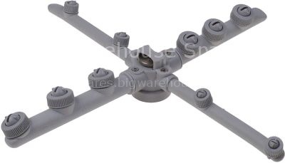Wash and rinse arm wash arm L 350mm rinse arm L 350mm w. jets 6