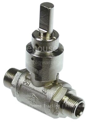 Ball valve inlet 3/8" ET outlet 3/8" ET DN10 L 68mm without hand