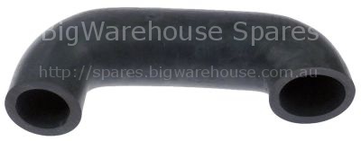 Formed hose D1 ø 75mm D2 ø 83mm L 340mm warewashing black Qty 1