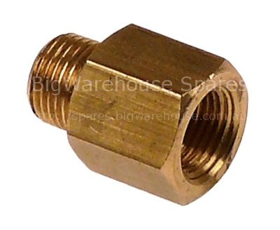 Screw connection thread 1/8" IT - 1/8" ET 1-way brass for level