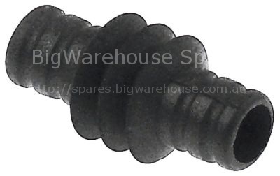 Tube handle for pipe ø 8mm rubber