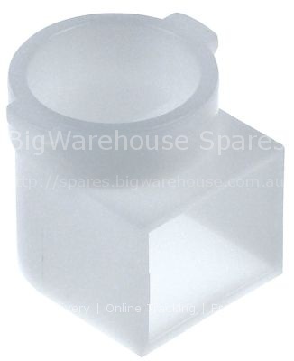 Coffee spout for coffee powder container rectangular