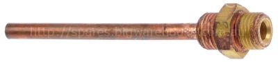 Injector pipe boiler tube ø 6mm pipe length 80mm T1: 1/4" T2: 1/