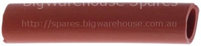 Silicone hose ID ø 13mm ED ø 18mm L 0,08m thickness 2,5mm red fo