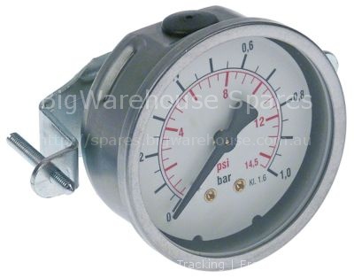 Manometer ø 63mm pressure range 0 up to 1bar 0 up to 14.5PSI thr