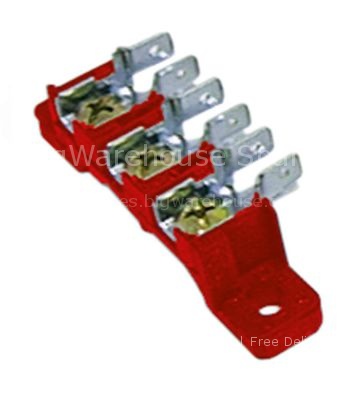 Power terminal block 3-pole max. 40A max 400V connection M6/male