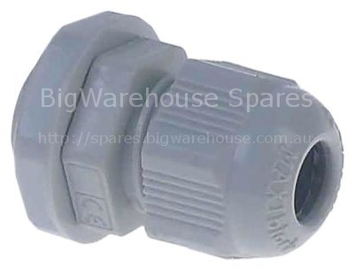 Cable gland thread PG7 cable ø 8mm mounting ø 15mm Qty 1 plastic