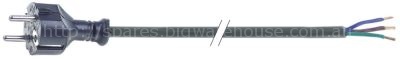 Connecting cable CEE7/7 type E+F 3-pole contacts P+N+E 2,5mm² ma
