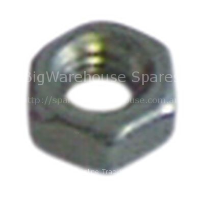 Hexagonal nut thread M5 H 4mm WS 8 SS DIN/ISO DIN 934 / ISO 4032