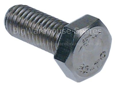 Hexagonal screw thread M10 thread L 25mm SS WS 17 Qty 1 pcs DIN