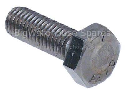 Hexagonal screw thread M10 thread L 30mm SS WS 17 Qty 1 pcs DIN