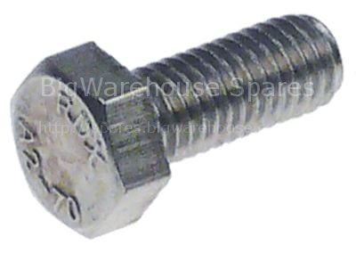 Hexagonal screw thread M5 thread L 12mm SS WS 8 Qty 1 pcs DIN 93