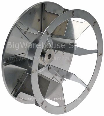 Fan wheel blades 8 D1 ø 220mm D2 ø 11mm D3 ø 16mm H1 83mm H2 25m