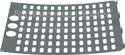Seperating plate for hot dog machine perforated L 230mm W 178mm