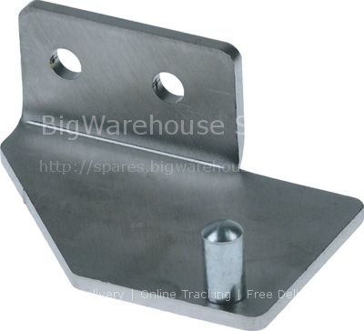 Hinge bearing with bolt mounting pos. upper left/bottom right