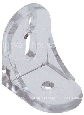 Fastening angle for glass plate