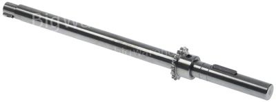 Drive shaft ø 25mm with toothed chain drive L 465mm  teeth 16