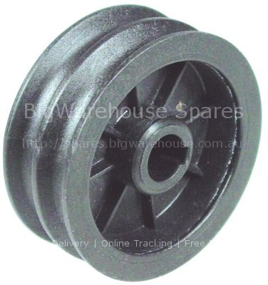 Round belt pulley disc ø 76mm double shaft intake ø 14mm groove