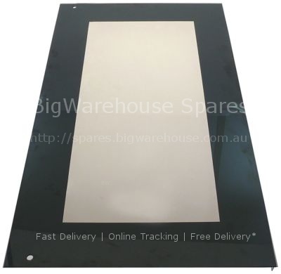 Glass panel L 750mm W 420mm thickness 4mm mounting pos. outer fo
