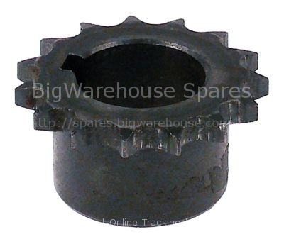 Toothed chain drive DIN/ISO 06 B-1 splitting 3/8" teeth 15 shaft