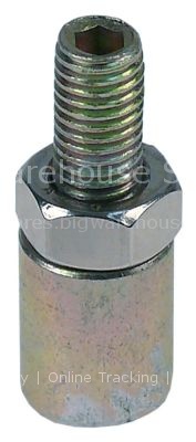 Bolt for equipment foot thread M12 ø 20mm H 30mm thread L 38mm