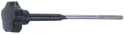 Locking screw thread M6 L 148mm ø 10mm L1 51mm handle ø 40mm
