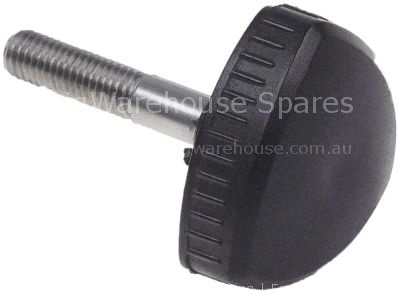 Locking screw thread M8 thread L 26mm handle ø 47mm black plasti