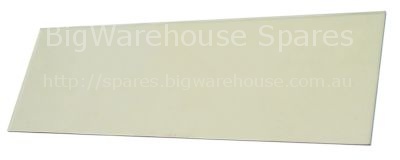 Glass panel L 410mm W 131mm thickness 4mm rectangular