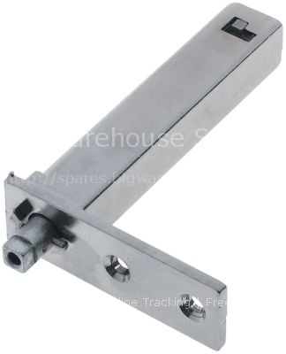Spring assisted hinge with hinge camp L 74mm W 24mm shaft length