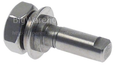 Bolt for door ø 5/7mm L 32,4mm thread M8x1.25 mounting pos. uppe