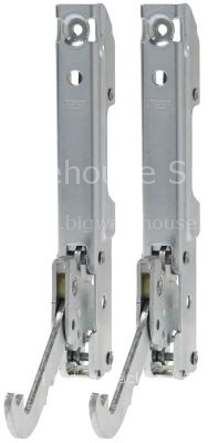 Oven hinge set pair mounting distance 155mm lever length 77mm gr