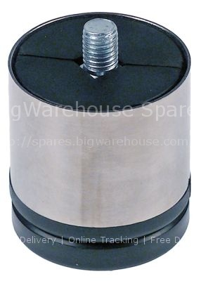 Equipment foot tube ø 52 mm thread M10 thread L 10 mm H mm SS si