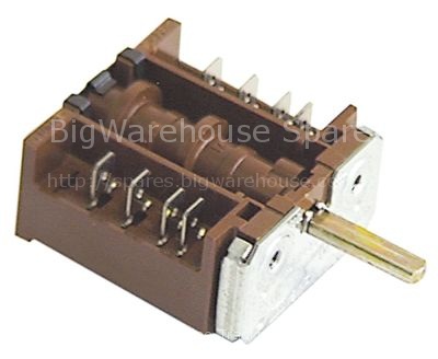 Cam switch 4 operating positions 3NO sequence 0-1-2-3 16A shaft