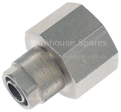 Screw pipe fitting straight nickel-plated brass thread 1/2" hose
