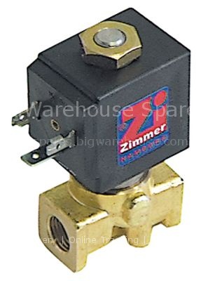 Solenoid valve 2-ways 230VAC connection 1/4" brass