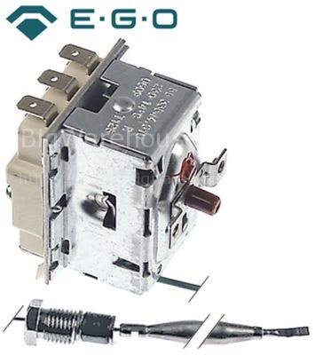 Safety thermostat switch-off temp. 230°C 3-pole 20A probe ø 6mm