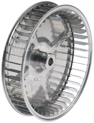 Fan wheel blades 45 D1 ø 197mm D2 ø 13mm D3 ø 15mm H1 43mm H2 23