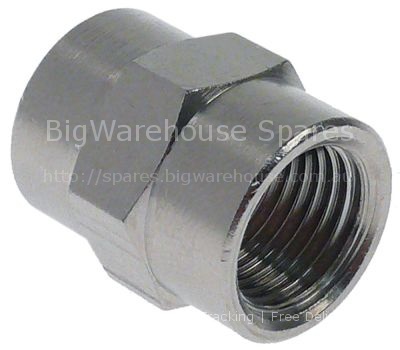 Sleeve thread 1/4" - 1/4" SS WS 17 total length 22mm