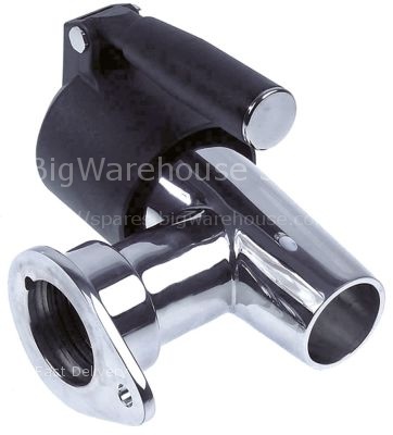 Drain tap chrome-plated L 185mm push-in for pipe ø47mm nickel si