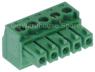 PCB terminal block 5-pole raster size 3,8mm cross section 1,5mm²