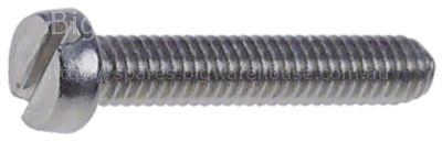 Flat-headed bolt thread M4 thread L 22mm SS DIN 84/ISO 1207 Qty