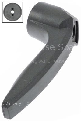 Door handle for combi-steamer L 142mm W 36mm H 55mm grey plastic