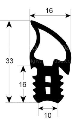 Door seal profile 2743 W 480mm L 610mm external size Qty 1