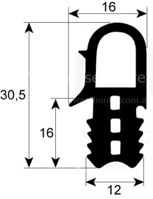 Door seal profile 2063 perimeter 1540mm Qty 1