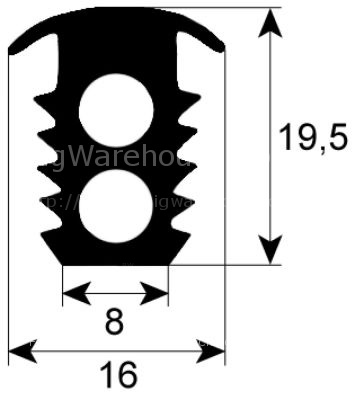 Door seal profile 2775 Qty supplied by meter