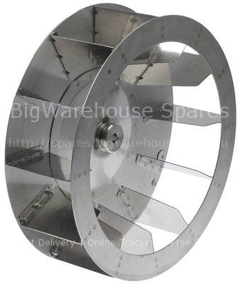 Fan wheel blades 12 D1 ø 350mm D2 ø 13mm D3 ø 16,2mm H1 110mm H2