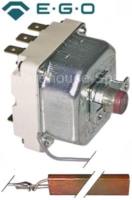 Safety thermostat switch-off temp. 220°C 3-pole 20A probe ø 14mm